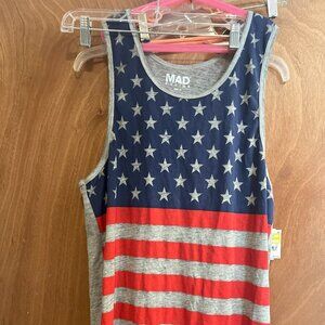 Men's size XL Mad Engine American Flag Tank Top NWT